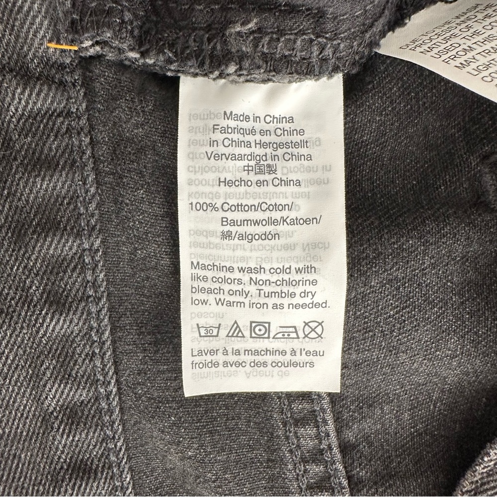 Madewell High Waist Button Front Rigid Denim A-Line Skirt Black Lunar | 28 - Picture 12 of 13